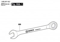 Bosch 1 600 A01 6L0 Ring-Maulschlssel combination wrench Spare Parts